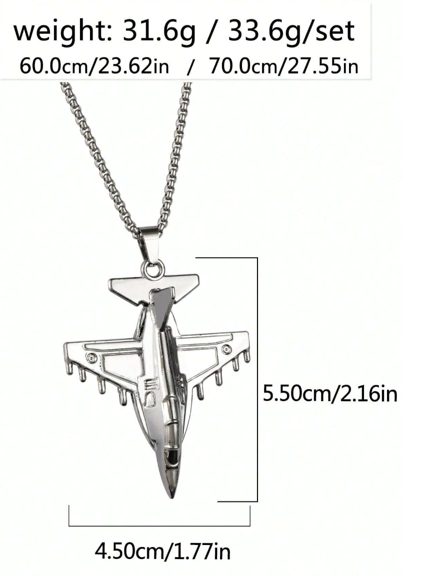 Stainless Steel │Fighter Jet Necklace
