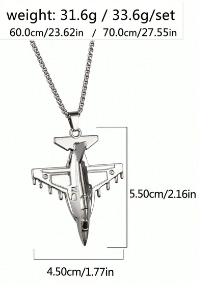 Stainless Steel │Fighter Jet Necklace